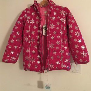 Hatley Metallic Snowflakes Puffer Coat. Size 10. New with tags.